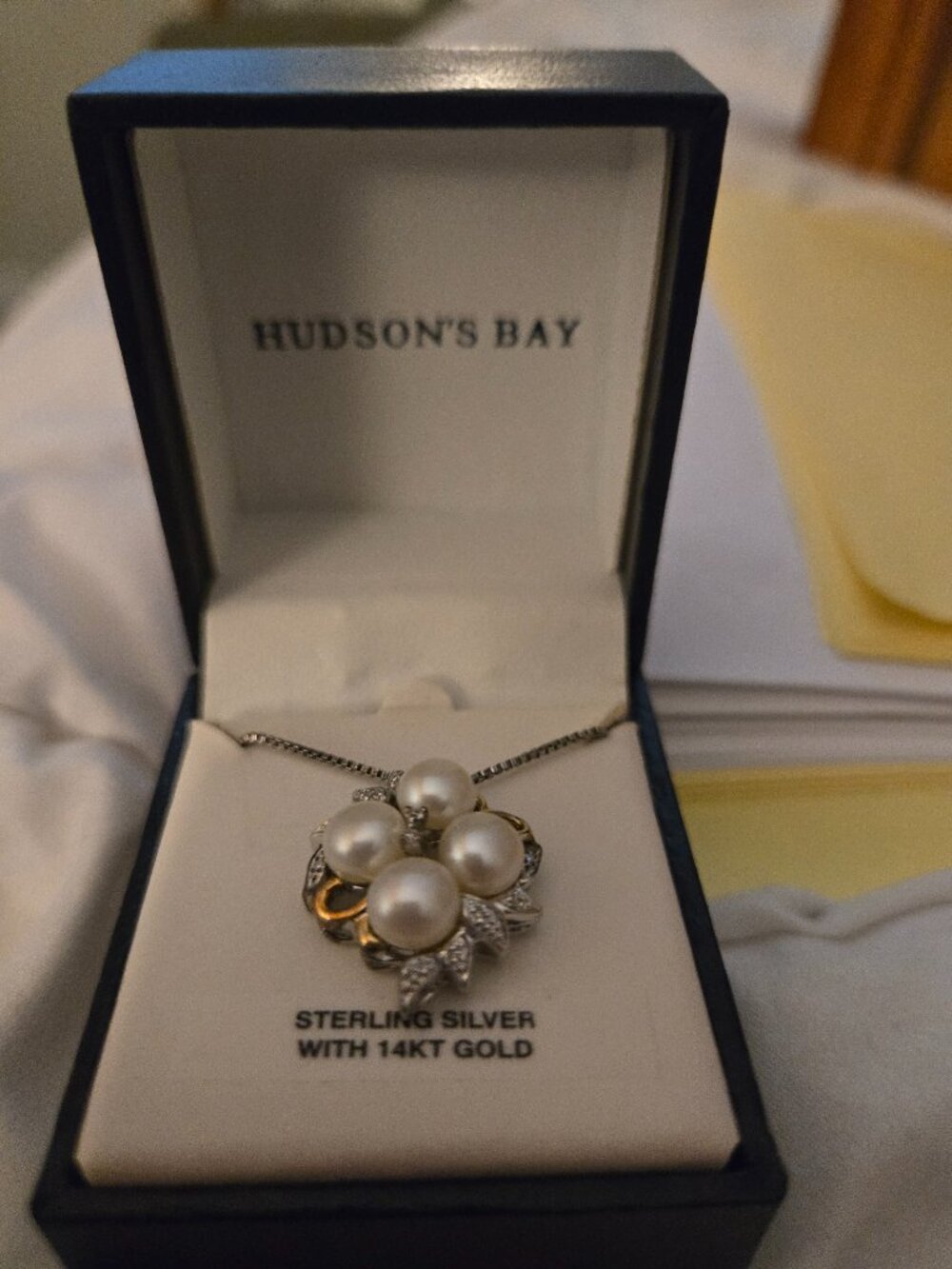 Sterling silver and 14K gold pendant